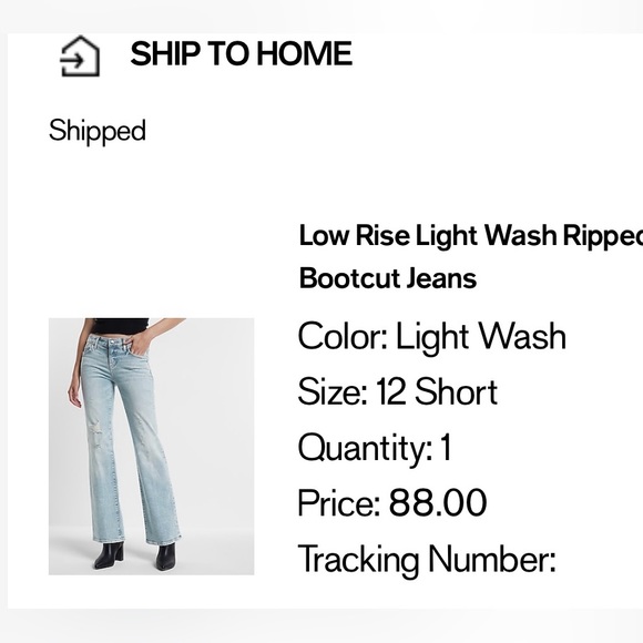 NWOT Express Low rise boot cut jeans light wash size 12 short - Picture 3 of 12